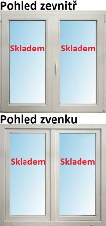 SMART Dvoukdl plastov okno 120x100 Bl / Bl, Otevrav i Otevrav a sklopn