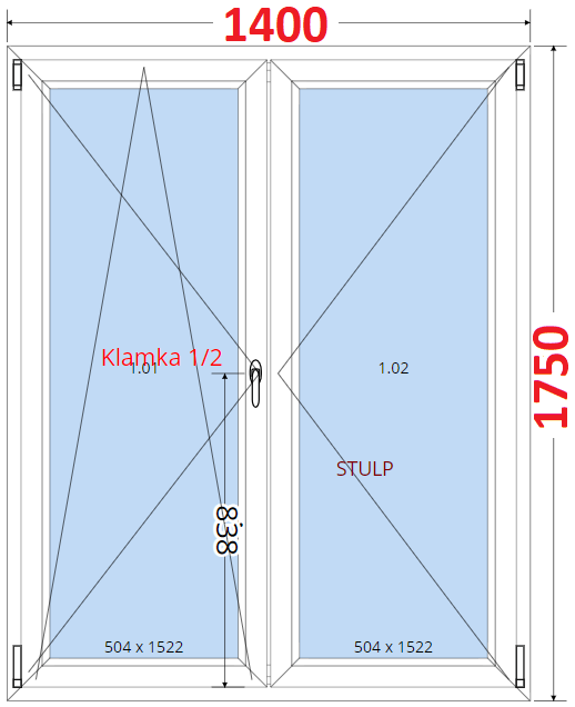 SMART Dvoukdl balkonov dvee 140x175, Otevrav a sklopn
Kliknutm zobrazte detail obrzku.