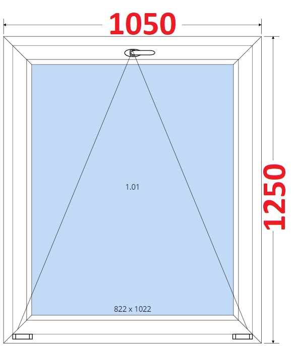 SMART Plastov okno 105x125, Sklopn