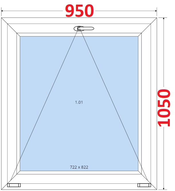 SMART Plastov okno 95x105, Sklopn