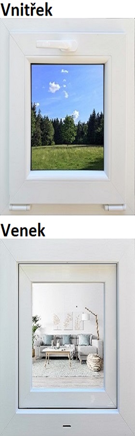 Okna SMART - Sklopn - SKLADEM SMART Plastov okno 40x80 Bl, Sklopn
