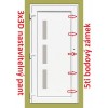 SMART-ALUPLAST Plastové vchodové dveře Lucil Zlatý dub/Bílá 80x198, levé (Obr. 3)
