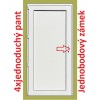 SMART-ALUPLAST Plastové vchodové dveře Lucil Zlatý dub/Bílá 100x210, pravé (Obr. 2)