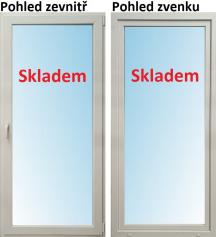 Balkonové dveře - Skladem SMART Balkonové dveře 100x200 Bílá / Bílá, Pravé, Otevíravé i Sklopné