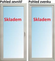 SMART Balkonové dveře 80x200 Bílá / Bílá, Levé, Otevíravé i Sklopné