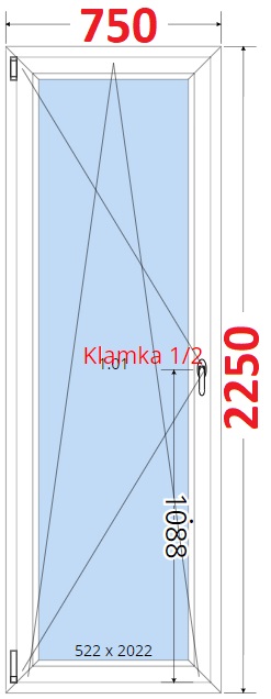 SMART Balkonov dvee 75x225, Otevrav a sklopn
Kliknutm zobrazte detail obrzku.