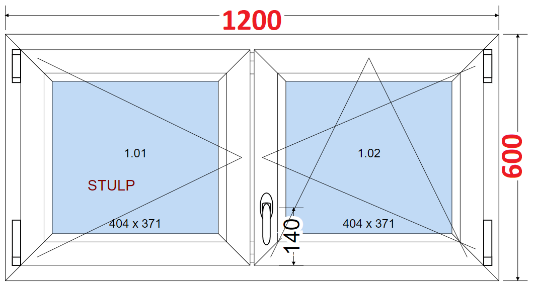 SMART Dvoukdl plastov okno 120x60,  bez stedovho sloupku
Kliknutm zobrazte detail obrzku.