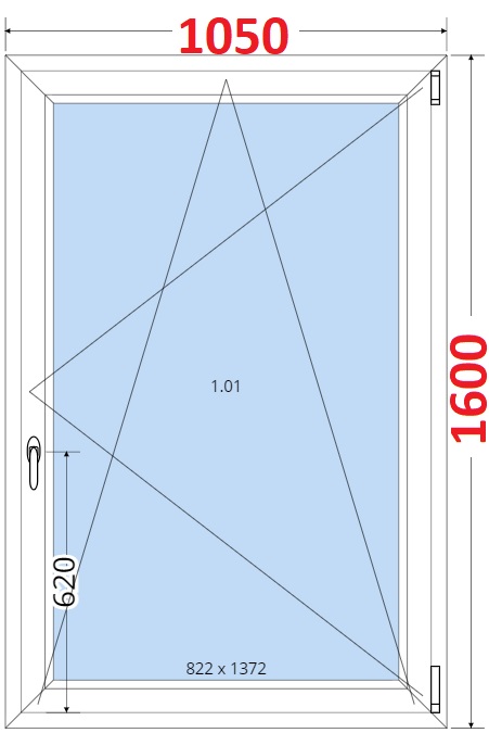 Okna OS - ka 105cm SMART Plastov okno 105x160, Otevrav a sklopn