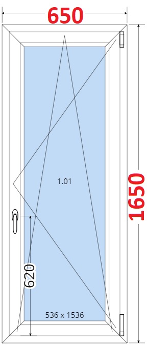 Okna OS - ka 65cm SMART Plastov okno 65x165, Otevrav a sklopn