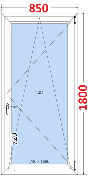 Okna OS - ka 85cm SMART Plastov okno 85x180, Otevrav a sklopn