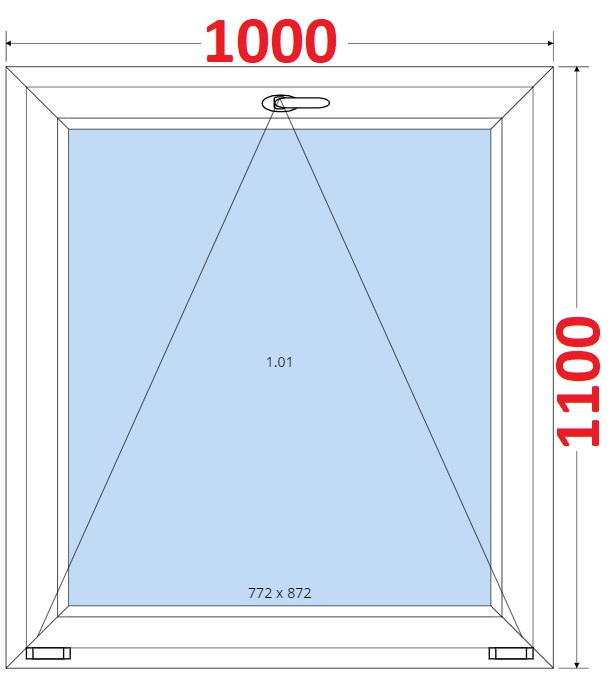 Okna S - ka 100cm SMART Plastov okno 100x110, Sklopn