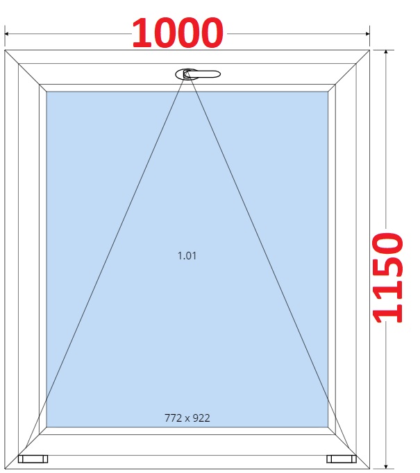 SMART Plastov okno 100x115, Sklopn
