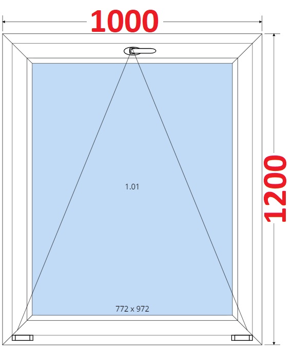 Okna S - ka 100cm SMART Plastov okno 100x120, Sklopn