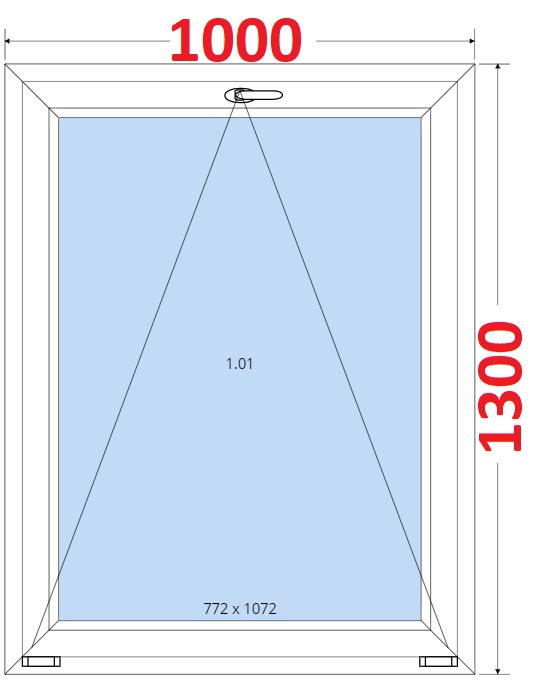 Okna S - ka 100cm SMART Plastov okno 100x130, Sklopn