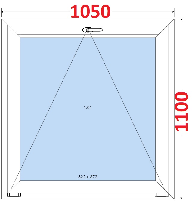 SMART Plastov okno 105x110, Sklopn