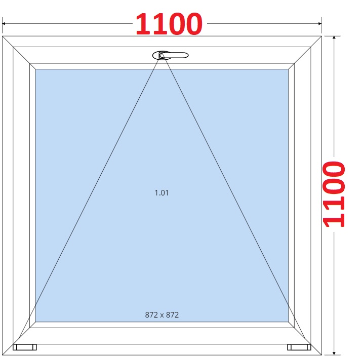 Okna S - ka 110cm SMART Plastov okno 110x110, Sklopn