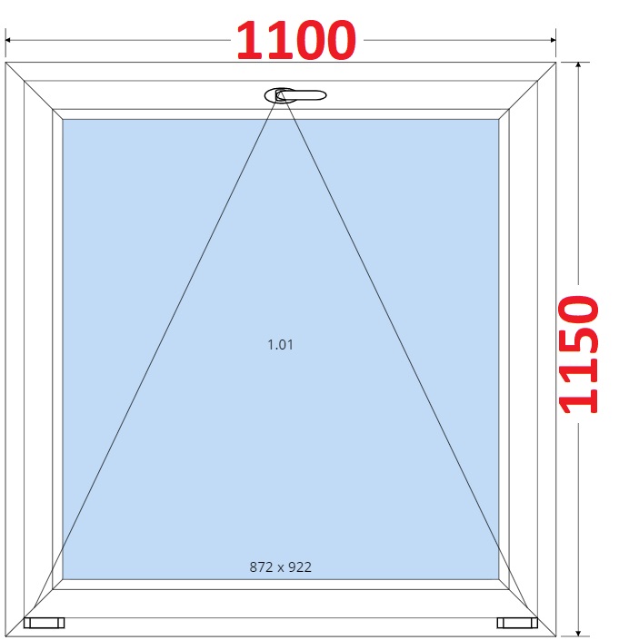 Okna S - ka 110cm SMART Plastov okno 110x115, Sklopn