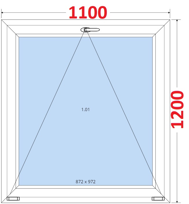 Okna S - ka 110cm SMART Plastov okno 110x120, Sklopn