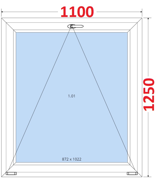 Sklopn SMART Plastov okno 110x125, Sklopn