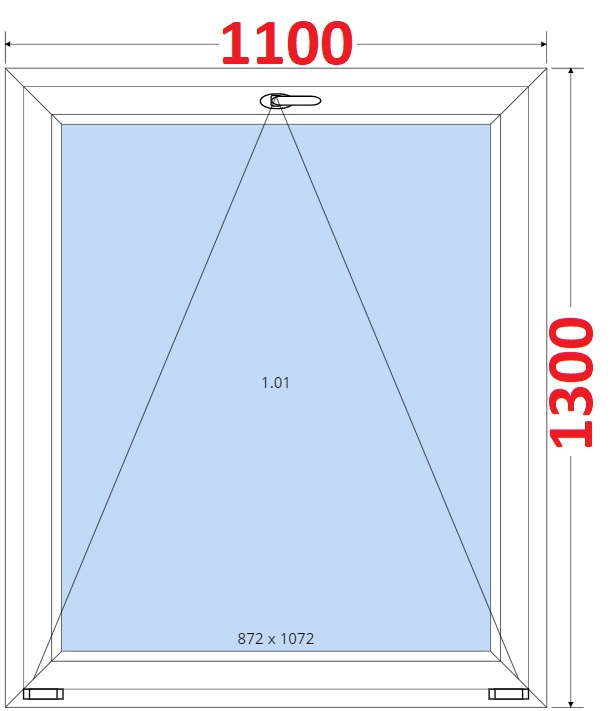 Okna SMART - Na mru SMART Plastov okno 110x130, Sklopn