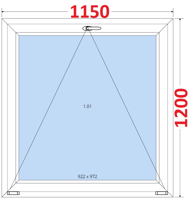 Okna S - ka 115cm SMART Plastov okno 115x120, Sklopn