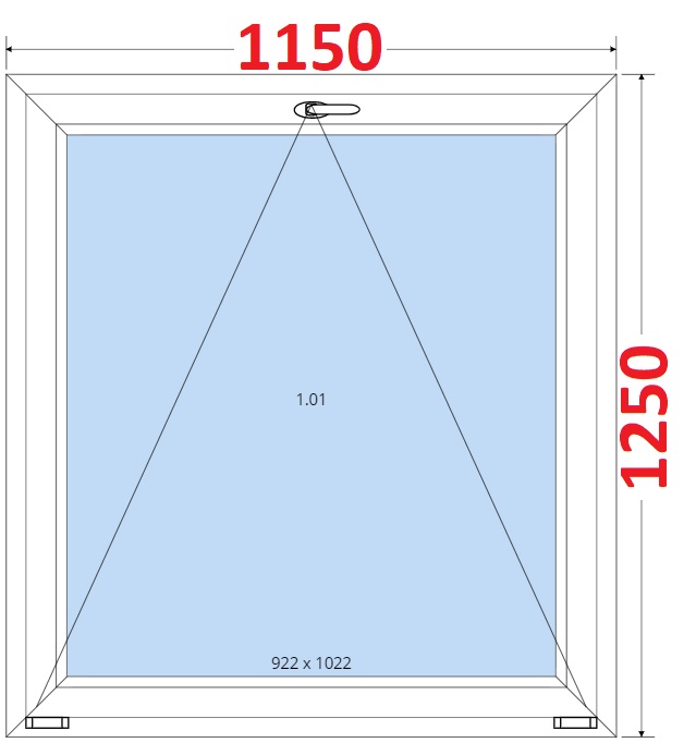 SMART Plastov okno 115x125, Sklopn