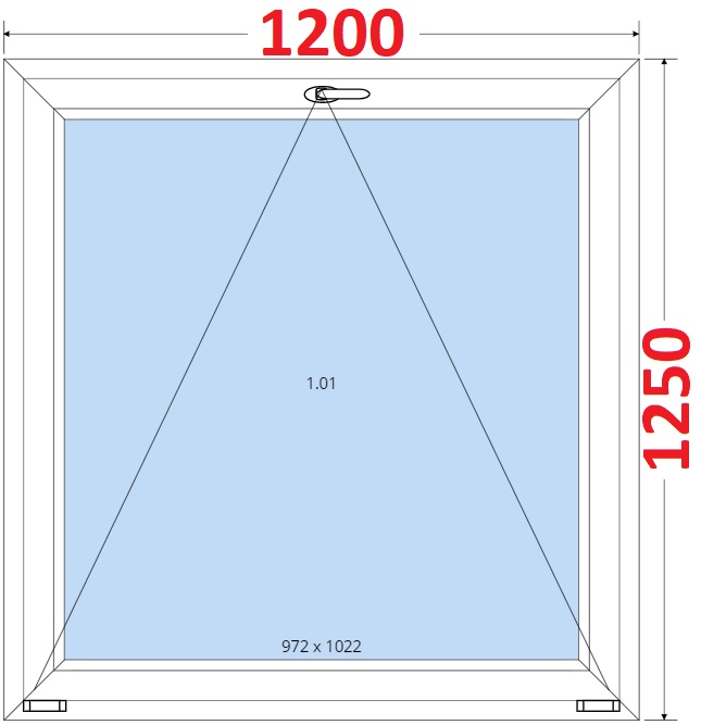 Okna S - ka 120cm SMART Plastov okno 120x125, Sklopn