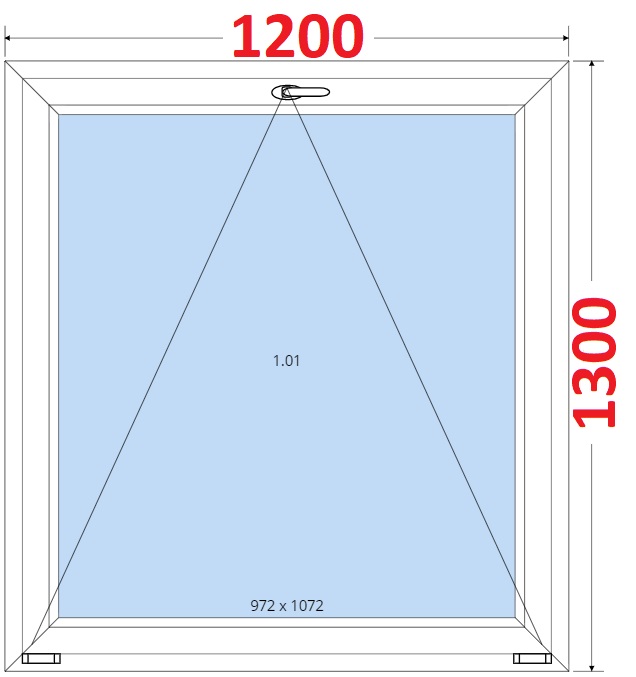 Okna S - ka 120cm SMART Plastov okno 120x130, Sklopn