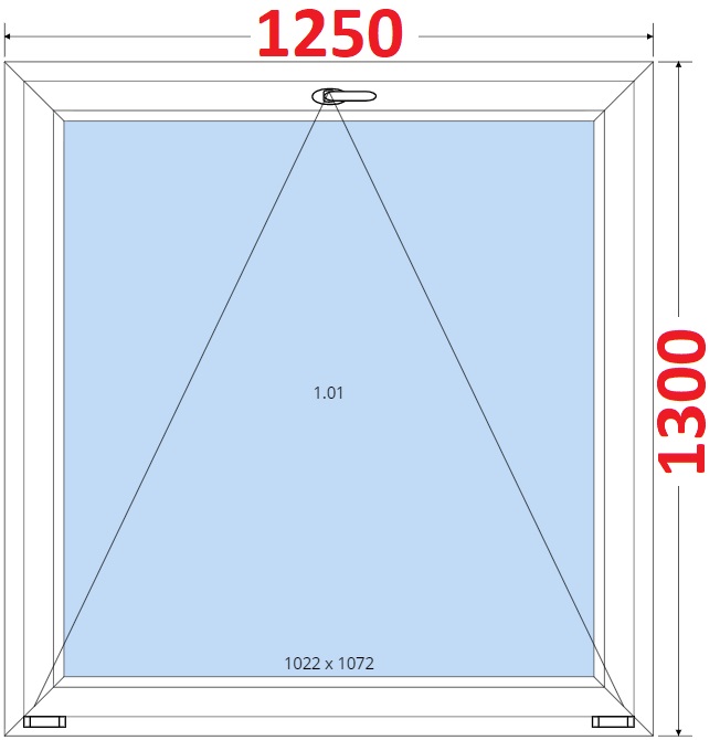Okna S - ka 125cm SMART Plastov okno 125x130, Sklopn