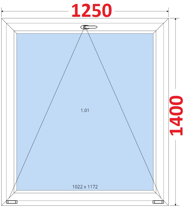 Okna S - ka 125cm SMART Plastov okno 125x140, Sklopn