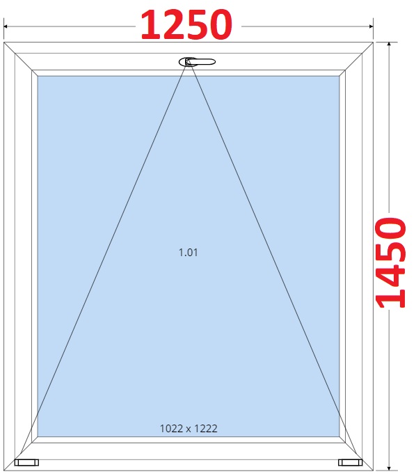 Okna S - ka 125cm SMART Plastov okno 125x145, Sklopn