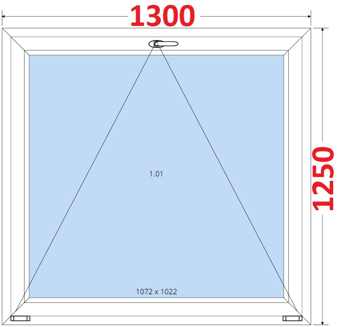 Okna S - ka 130cm SMART Plastov okno 130x125, Sklopn