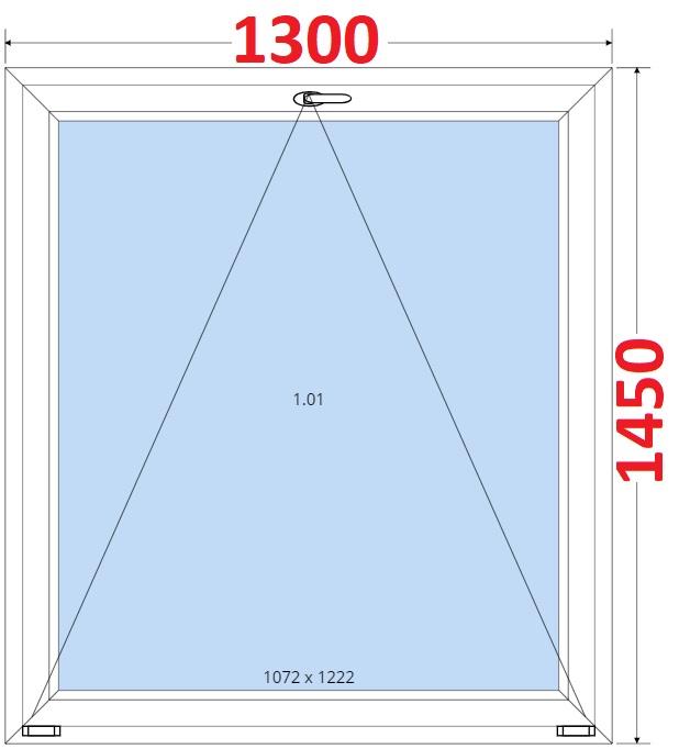 Okna S - ka 130cm SMART Plastov okno 130x145, Sklopn