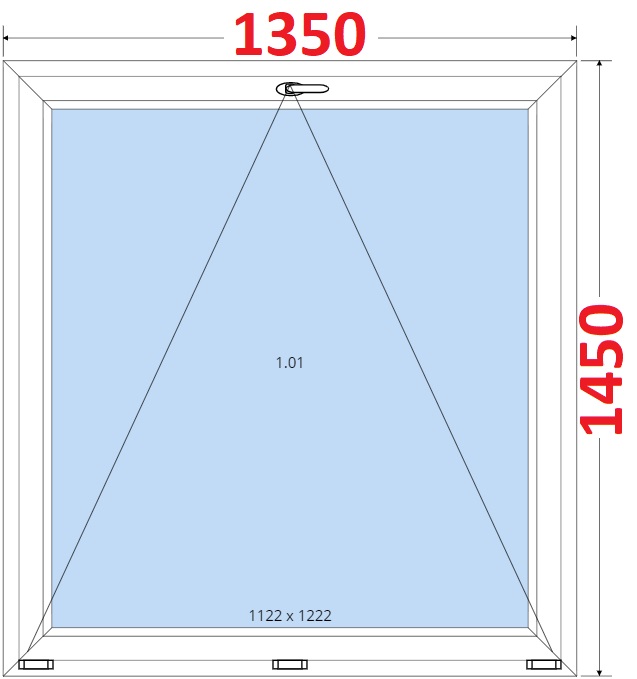 Okna S - ka 135cm SMART Plastov okno 135x145, Sklopn