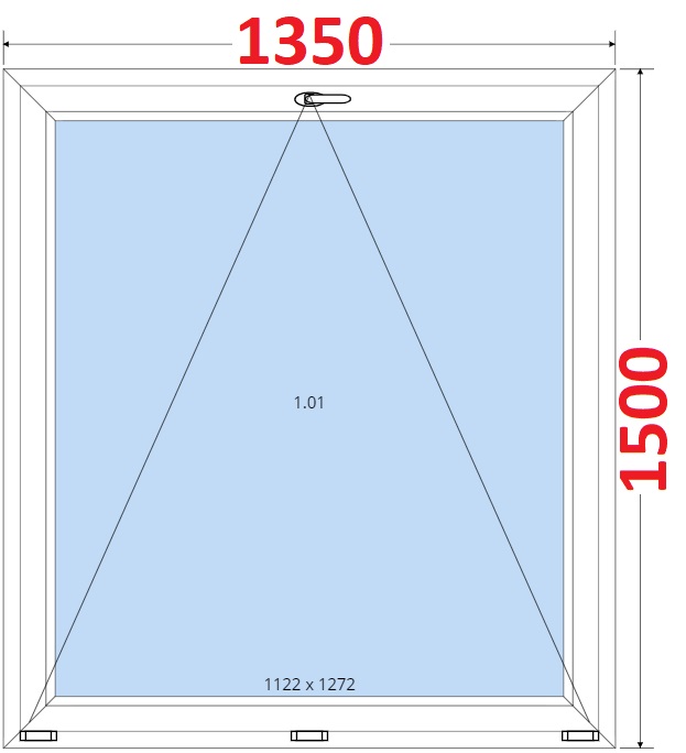 Okna S - ka 135cm SMART Plastov okno 135x150, Sklopn