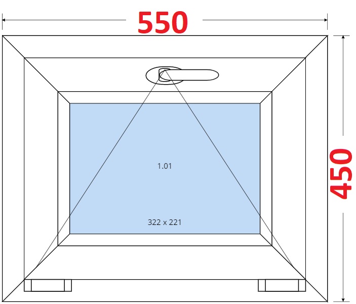 Okna SMART - Na mru SMART Plastov okno 55x45, Sklopn