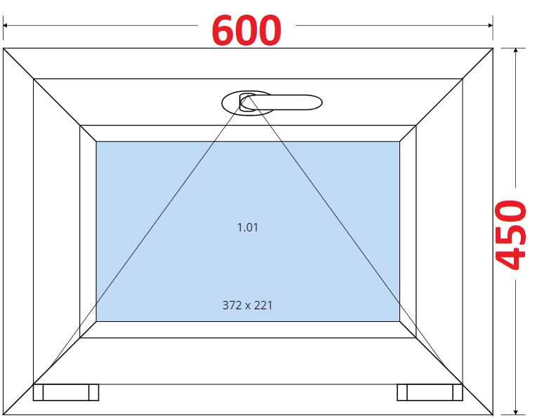 Sklopn SMART Plastov okno 60x45, Sklopn