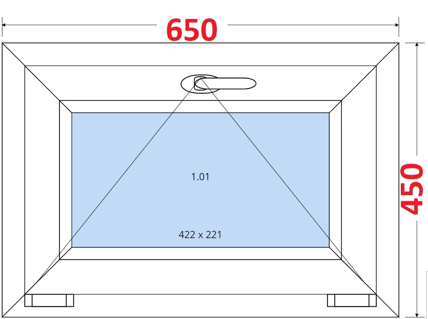 SMART Plastov okno 65x45, Sklopn