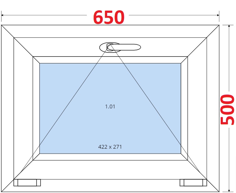 Sklopn SMART Plastov okno 65x50, Sklopn