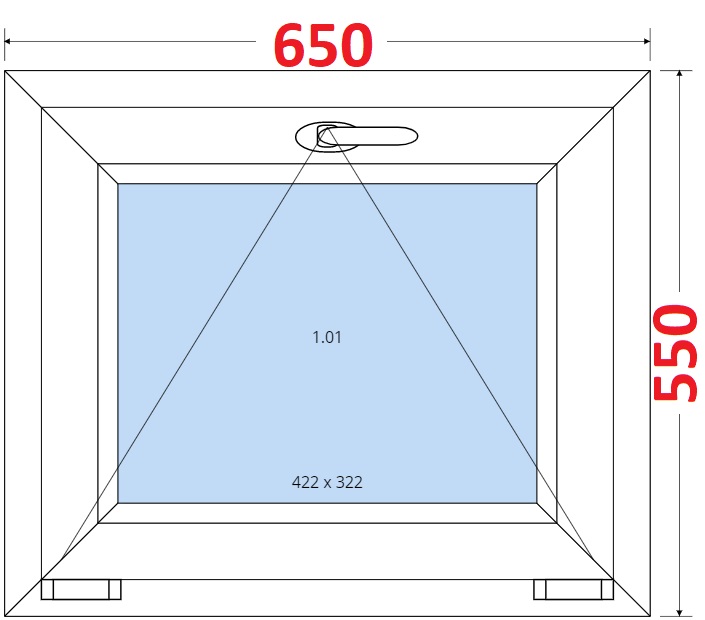 Sklopn SMART Plastov okno 65x55, Sklopn