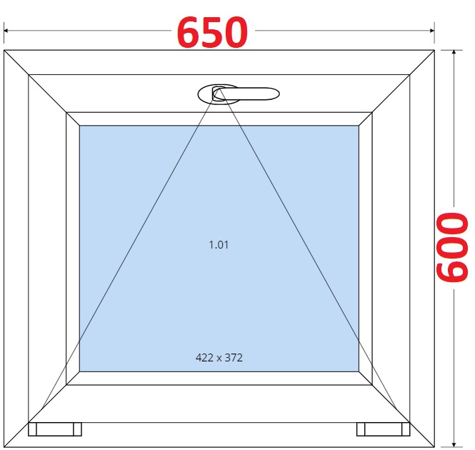Sklopn SMART Plastov okno 65x60, Sklopn