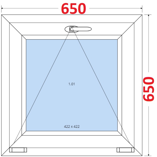 Okna S - ka 65cm SMART Plastov okno 65x65, Sklopn