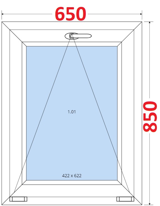 Dvoukdl balkonov dvee s pkou OS VEKA 82MD SMART Plastov okno 65x85, Sklopn