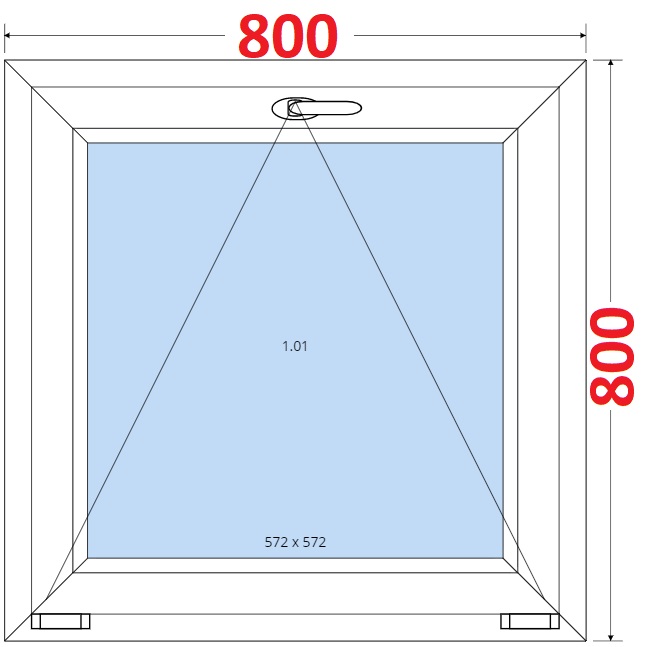 Okna S - ka 80cm SMART Plastov okno 80x80, Sklopn