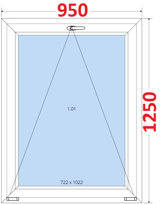 Okna S - ka 95cm SMART Plastov okno 95x125, Sklopn