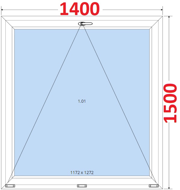 Okna S - ka 140cm SMART Plastov okno 140x150, Sklopn