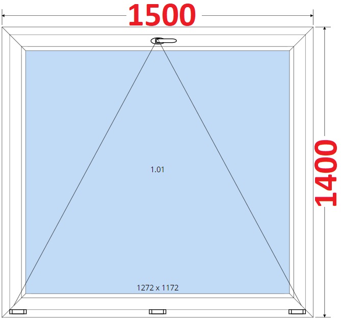 Okna S - ka 150cm SMART Plastov okno 150x140, Sklopn