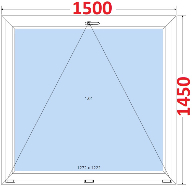Okna S - ka 150cm SMART Plastov okno 150x145, Sklopn