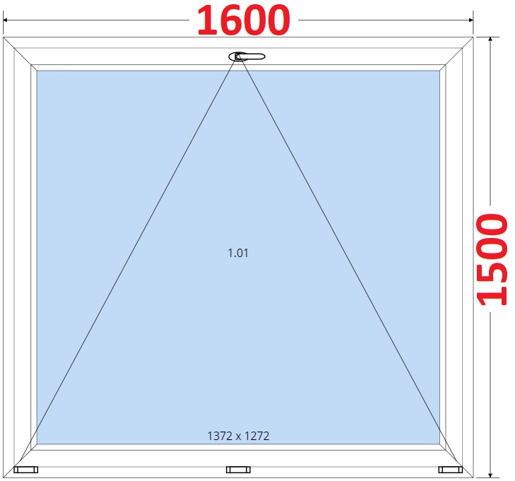 Okna S - ka 160cm SMART Plastov okno 160x150, Sklopn