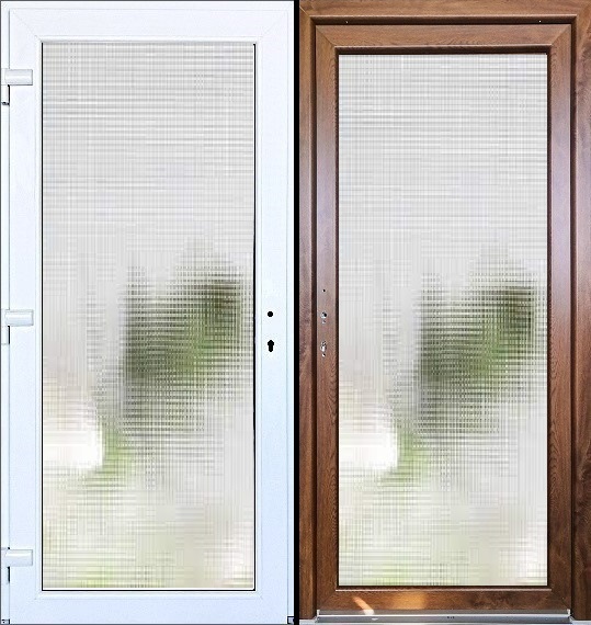 Vchodové Dveře SMART-WDS 3/3 sklo Krizet - skladem SMART-WDS Plastové vchodové dveře 3/3 sklo Krizet Zlatý dub/Bílá 98x198, levé